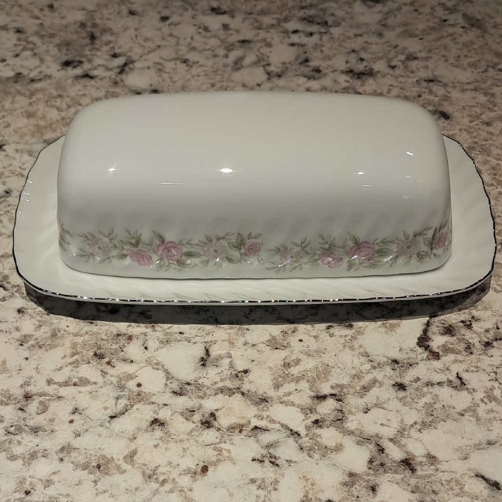 Teahouse Rose "The Dansico Collection" Fine China Covered Butter Dish